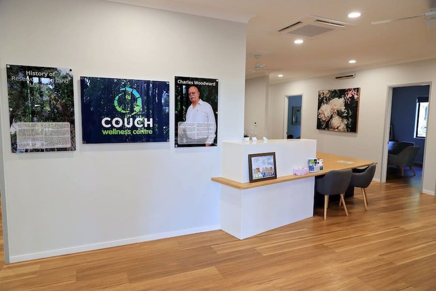 COUCH Wellness Centre reception area in Cairns